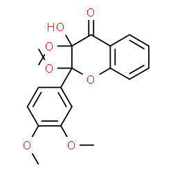 ChemSpider 2D Image | 2-(3,4-Dimethoxyphenyl)-3-hydroxy-2,3-dimethoxy-2,3-dihydro-4H-chromen-4-one | C19H20O7