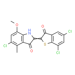 ChemSpider 2D Image | Vat Blue 36 | C18H10Cl3NO3S