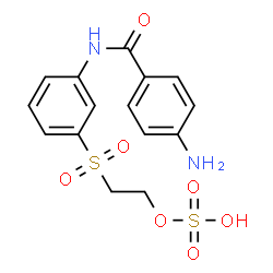 ChemSpider 2D Image | 2-({3-[(4-Aminobenzoyl)amino]phenyl}sulfonyl)ethyl hydrogen sulfate | C15H16N2O7S2