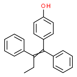 ChemSpider 2D Image | 4-(1,2-Diphenyl-1-buten-1-yl)phenol | C22H20O