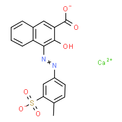 ChemSpider 2D Image | Calcium 3-hydroxy-4-[(4-methyl-3-sulfonatophenyl)diazenyl]-2-naphthoate | C18H12CaN2O6S