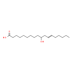 ChemSpider 2D Image | 10-Hydroxy-12-octadecenoic acid | C18H34O3