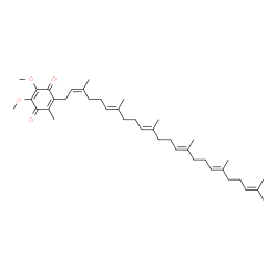 ChemSpider 2D Image | 2-[(2Z,6E,10E,14E,18E)-3,7,11,15,19,23-Hexamethyl-2,6,10,14,18,22-tetracosahexaen-1-yl]-5,6-dimethoxy-3-methyl-1,4-benzoquinone | C39H58O4
