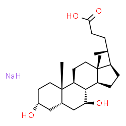 ChemSpider 2D Image | (3alpha,5beta,7beta,20R)-3,7-Dihydroxycholan-24-oic acid - sodium (1:1) | C24H40NaO4