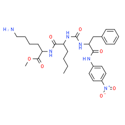 ChemSpider 2D Image | Methyl N-({1-[(4-nitrophenyl)amino]-1-oxo-3-phenyl-2-propanyl}carbamoyl)norleucyllysinate | C29H40N6O7