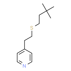 ChemSpider 2D Image | 4-{2-[(3,3-Dimethylbutyl)sulfanyl]ethyl}pyridine | C13H21NS