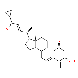 ChemSpider 2D Image | (1S,3R,5E,7E,13xi,14xi,17xi,22E,24R)-26,27-Cyclo-9,10-secocholesta-5,7,10,22-tetraene-1,3,24-triol | C27H40O3