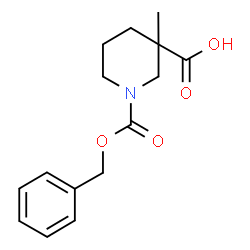 ChemSpider 2D Image | 1-Cbz-3-methyl-3-piperidinecarboxylic acid | C15H19NO4