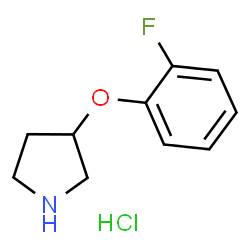 ChemSpider 2D Image | 3-(2-Fluorophenoxy)pyrrolidine hydrochloride (1:1) | C10H13ClFNO