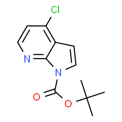 ChemSpider 2D Image | tert-butyl 4-chloro-1H-pyrrolo[2,3-b]pyridine-1-carboxylate | C12H13ClN2O2