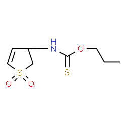 ChemSpider 2D Image | O-Propyl (1,1-dioxido-2,3-dihydro-3-thiophenyl)carbamothioate | C8H13NO3S2