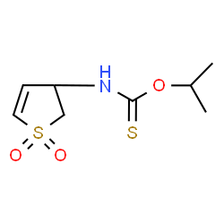 ChemSpider 2D Image | O-Isopropyl (1,1-dioxido-2,3-dihydro-3-thiophenyl)carbamothioate | C8H13NO3S2
