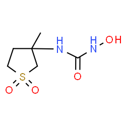 ChemSpider 2D Image | 1-Hydroxy-3-(3-methyl-1,1-dioxidotetrahydro-3-thiophenyl)urea | C6H12N2O4S