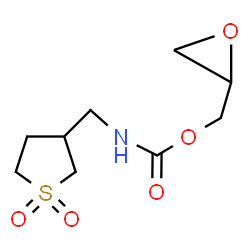 ChemSpider 2D Image | 2-Oxiranylmethyl [(1,1-dioxidotetrahydro-3-thiophenyl)methyl]carbamate | C9H15NO5S