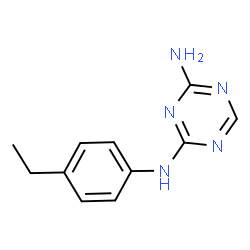 ChemSpider 2D Image | N-(4-Ethylphenyl)-1,3,5-triazine-2,4-diamine | C11H13N5
