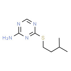 ChemSpider 2D Image | 4-[(3-Methylbutyl)sulfanyl]-1,3,5-triazin-2-amine | C8H14N4S