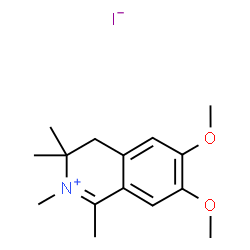 ChemSpider 2D Image | 6,7-Dimethoxy-1,2,3,3-tetramethyl-3,4-dihydroisoquinolinium iodide | C15H22INO2