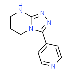 ChemSpider 2D Image | 3-(4-Pyridinyl)-1,5,6,7-tetrahydro[1,2,4]triazolo[4,3-a]pyrimidine | C10H11N5