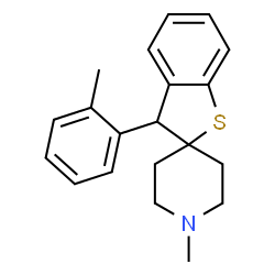 ChemSpider 2D Image | 1'-Methyl-3-(2-methylphenyl)-3H-spiro[1-benzothiophene-2,4'-piperidine] | C20H23NS
