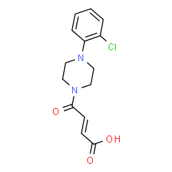 ChemSpider 2D Image | (2E)-4-[4-(2-Chlorophenyl)-1-piperazinyl]-4-oxo-2-butenoic acid | C14H15ClN2O3