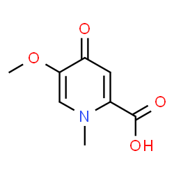 ChemSpider 2D Image | 5-Methoxy-1-methyl-4-oxo-1,4-dihydro-2-pyridinecarboxylic acid | C8H9NO4