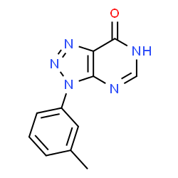 ChemSpider 2D Image | 3-(3-Methylphenyl)-3,4-dihydro-7H-[1,2,3]triazolo[4,5-d]pyrimidin-7-one | C11H9N5O