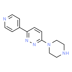 ChemSpider 2D Image | 3-piperazin-1-yl-6-pyridin-4-ylpyridazine | C13H15N5