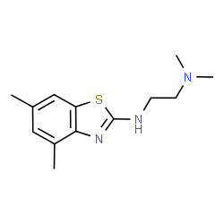 ChemSpider 2D Image | N2-(4,6-Dimethyl-2-benzothiazolyl)-N1,N1-dimethyl-1,2-ethanediamine | C13H19N3S