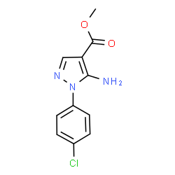 ChemSpider 2D Image | Methyl 5-amino-1-(4-chlorophenyl)-1H-pyrazole-4-carboxylate | C11H10ClN3O2