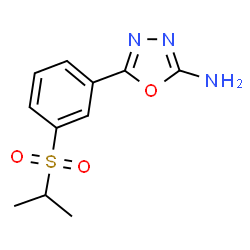 ChemSpider 2D Image | 5-[3-(Isopropylsulfonyl)phenyl]-1,3,4-oxadiazol-2-amine | C11H13N3O3S
