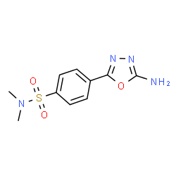 ChemSpider 2D Image | 4-(5-Amino-1,3,4-oxadiazol-2-yl)-N,N-dimethylbenzenesulfonamide | C10H12N4O3S