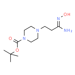 ChemSpider 2D Image | TERT-BUTYL 4-[2-(N-HYDROXYCARBAMIMIDOYL)ETHYL]PIPERAZINE-1-CARBOXYLATE | C12H24N4O3