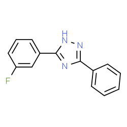 ChemSpider 2D Image | 3-(3-Fluorophenyl)-5-phenyl-1H-1,2,4-triazole | C14H10FN3