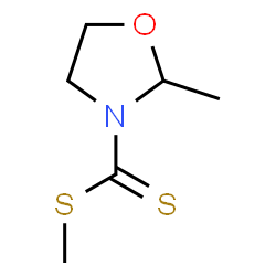 ChemSpider 2D Image | Methyl 2-methyl-1,3-oxazolidine-3-carbodithioate | C6H11NOS2