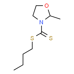 ChemSpider 2D Image | Butyl 2-methyl-1,3-oxazolidine-3-carbodithioate | C9H17NOS2