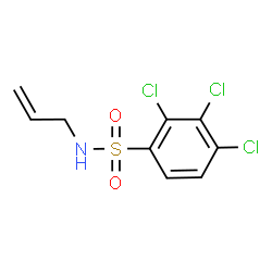 ChemSpider 2D Image | N-Allyl-2,3,4-trichlorobenzenesulfonamide | C9H8Cl3NO2S