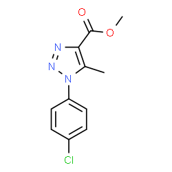 ChemSpider 2D Image | METHYL 1-(4-CHLOROPHENYL)-5-METHYL-1,2,3-TRIAZOLE-4-CARBOXYLATE | C11H10ClN3O2