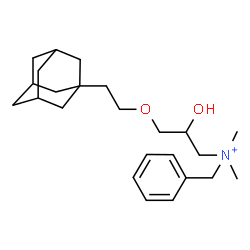 ChemSpider 2D Image | 3-[2-(Adamantan-1-yl)ethoxy]-N-benzyl-2-hydroxy-N,N-dimethyl-1-propanaminium | C24H38NO2