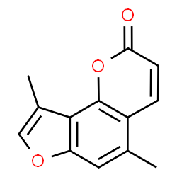 ChemSpider 2D Image | 5,9-Dimethyl-2H-furo[2,3-h]chromen-2-one | C13H10O3