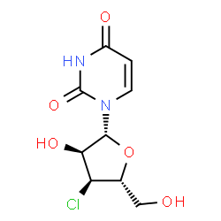 ChemSpider 2D Image | 3'-Chloro-3'-deoxyuridine | C9H11ClN2O5
