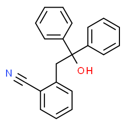 ChemSpider 2D Image | 2-(2-Hydroxy-2,2-diphenylethyl)benzonitrile | C21H17NO