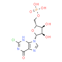 ChemSpider 2D Image | 2-Chloroinosine 5'-(dihydrogen phosphate) | C10H12ClN4O8P