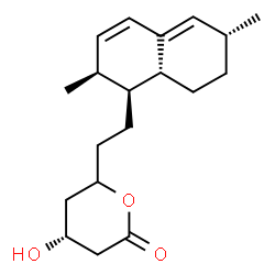 ChemSpider 2D Image | (4R)-6-{2-[(1S,2S,6R,8aR)-2,6-Dimethyl-1,2,6,7,8,8a-hexahydro-1-naphthalenyl]ethyl}-4-hydroxytetrahydro-2H-pyran-2-one | C19H28O3