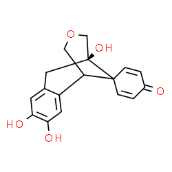 ChemSpider 2D Image | (9'R)-4',5',9'-Trihydroxy-11'-oxaspiro[cyclohexane-1,13'-tricyclo[7.3.1.0~2,7~]tridecane]-2,2',4',5,6'-pentaen-4-one | C17H16O5