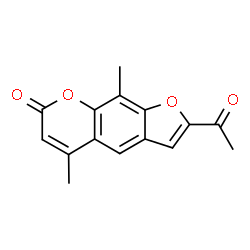 ChemSpider 2D Image | 2-Acetyl-5,9-dimethyl-7H-furo[3,2-g]chromen-7-one | C15H12O4