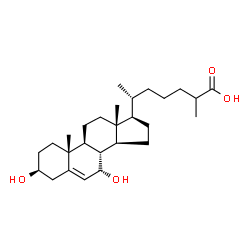 ChemSpider 2D Image | 3beta,7alpha-Dihydroxy-5-cholestenoate | C27H44O4
