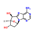 InChI=1/C10H11N5O3/c11-8-5-9(13-2-12-8)15-4-1-3(16)7(18-4)6(17)10(15)14-5/h2-4,6-7,16-17H,1H2,(H2,11,12,13)/t3-,4+,6+,7-/m0/s1