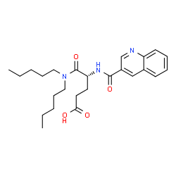 ChemSpider 2D Image | N,N-Dipentyl-N~2~-(3-quinolinylcarbonyl)-D-alpha-glutamine | C25H35N3O4