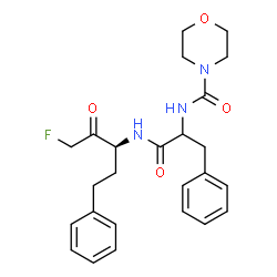 ChemSpider 2D Image | N-[(3S)-1-Fluoro-2-oxo-5-phenyl-3-pentanyl]-Nalpha-(4-morpholinylcarbonyl)phenylalaninamide | C25H30FN3O4