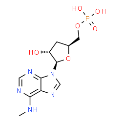 ChemSpider 2D Image | 3'-Deoxy-N-methyladenosine 5'-(dihydrogen phosphate) | C11H16N5O6P